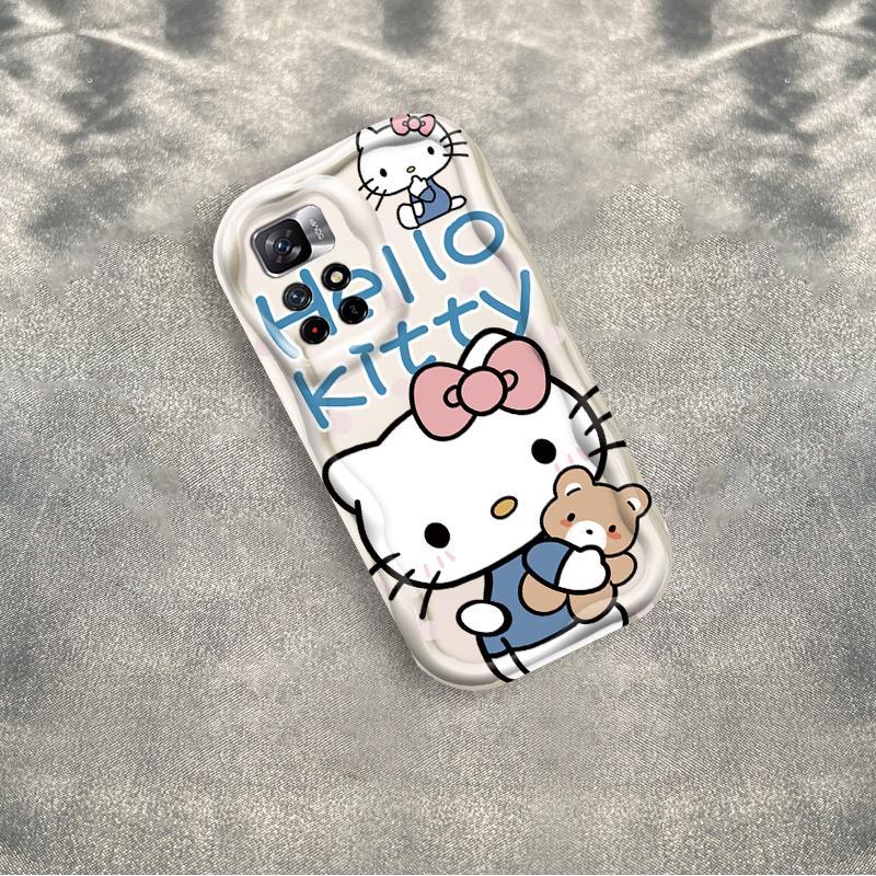 Thích hợp cho Redmi 10 Note 11 11S 12 Pro 4G 3D Phụ kiện TPU mềm Kitty Rilakkuma Vỏ điện thoại chống sốc