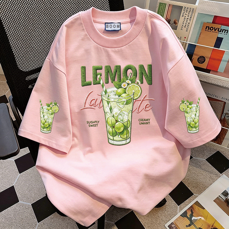 BOOM Áo thun nữ kiểu hàn quốc form rộng tay lỡ cổ tròn cotton Mát-Hè hot trend in cách dễ thương Áo phông form vừaV049