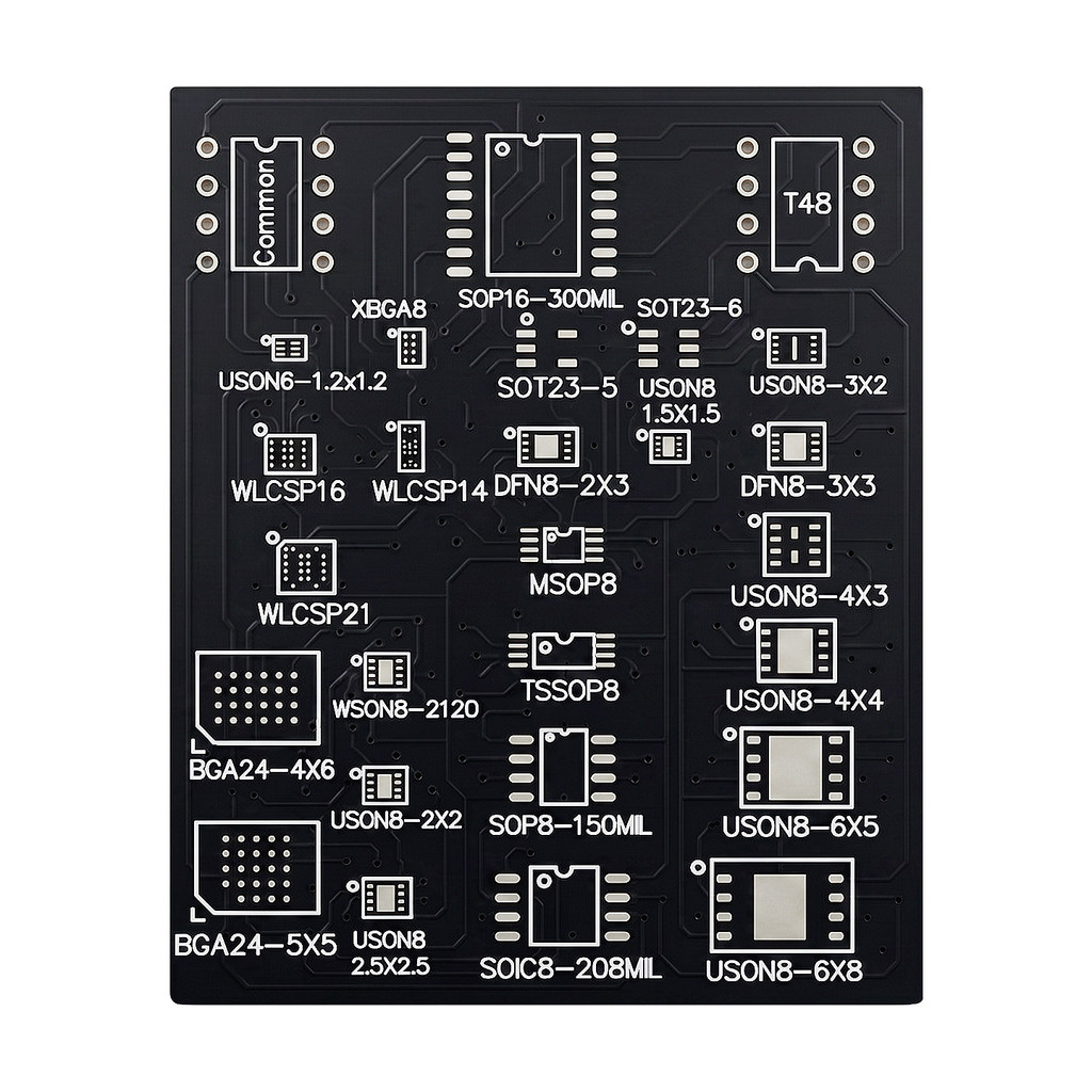 Bảng điều hợp lập trình BIOS đa chức năng 25 trong 1 để sửa đổi số sê-ri máy tính xách tay, ổ cắm thử nghiệm WLCSP 2 × 2 & 4 × 5 WSON