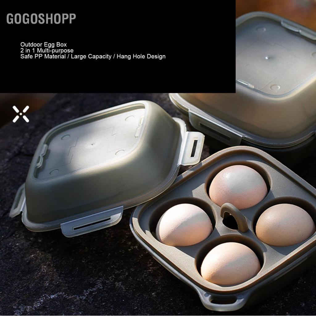 Gogoshopp Gogoshopp Asixxsix Hộp Đựng Trứng Cắm Trại Đa Năng PP Silicone 4 Lưới Hộp Đựng Di Động Chống Sốc Hộp Đựng Cho Dã Ngoại Du Lịch Ngoài Trời Du Lịch Nhà Bếp Tủ Lạnh