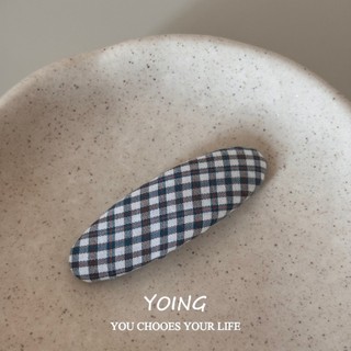 Yoing / Phong Cách Hàn Quốc Kẻ Sọc Hoa Hình Bầu Dục Tóc Vải Dễ Thương Đơn Giản Gãy Tóc bb Nổ Kẹp Tóc Sang Trọng Mũ Đội Đầu