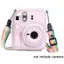 PNPIA- 1 Vỏ Máy Ảnh Pha Lê Sáng Bóng Cho Instax Mini 12 Trong Suốt Lấp Lánh Bao Túi Có Dây Đeo Cho Instax Mini 12