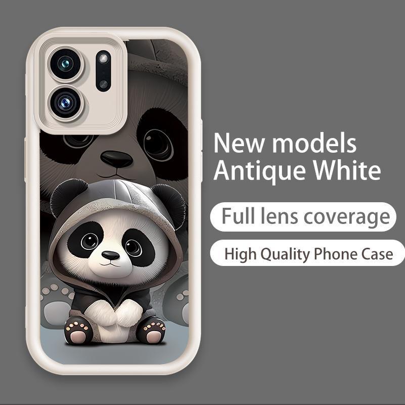 Ốp Lưng Cho OPPO A5X A6 A6X 4G 5G Hoạt Hình Silicon Mềm Đáng Yêu Vỏ Điện Thoại TPU Cặp Đôi Gấu Trúc Mắt Thiên Thần Ốp Lưng Chống Sốc