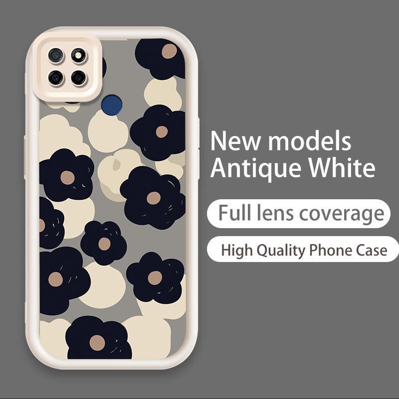 Ốp Lưng Cho Realme C12 C25 C25S C21Y C25Y C15 Narzo 30A Narzo 20 Vỏ Điện Thoại Mềm Silicon Hoạt Hình TPU Hoa Tulip Mắt Thiên Thần Ốp Lưng Chống Sốc