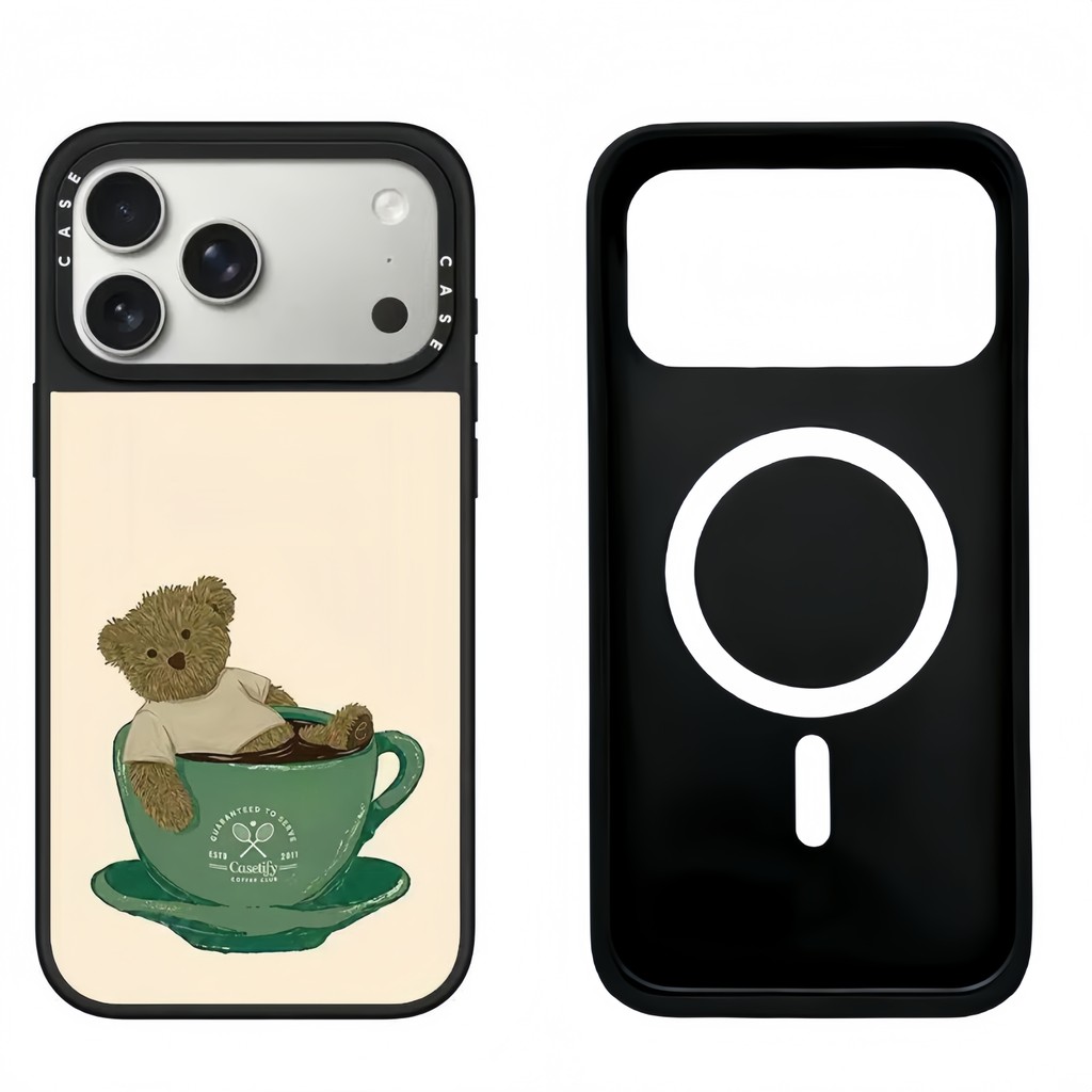 Ốp Điện Thoại Gương Gấu Cốc Từ Tính Cho IPhone 17 Pro Max 17 Air 16 15 14 13 12 11 Vỏ Bảo Vệ Chống Sốc