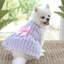 Quần Áo Cho Chó Xuân Hè Sọc Nơ Đầm Mèo Bichon Chó Nhỏ Ngọt Ngào Tươi Quần Áo Thú Cưng