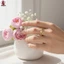 Nhẫn đôi trái tim hợp kim tối giản, thời trang - Quà tặng ý nghĩa