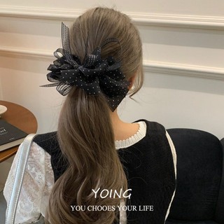 Kẹp tóc cao cấp hình chuối với nơ chấm bi - Thích hợp tạo kiểu đầu lưng và đội trên mũ