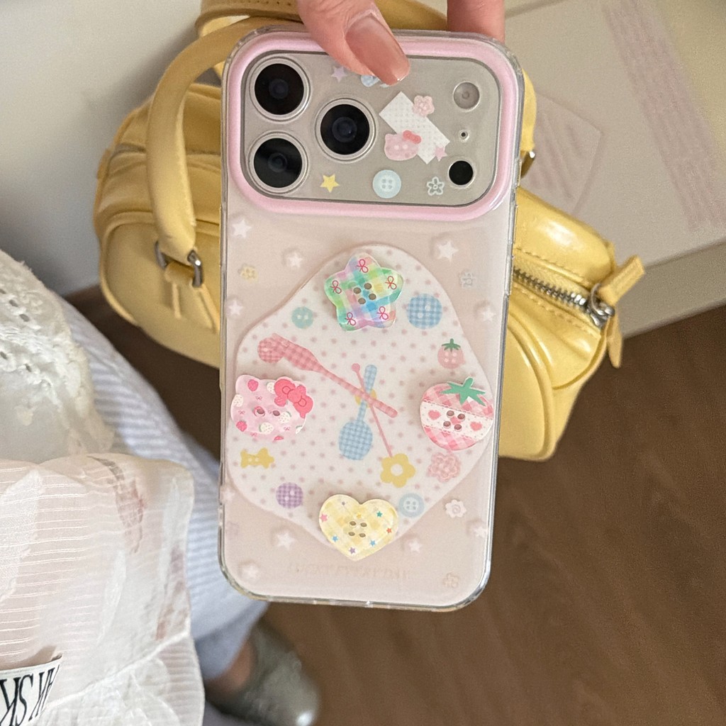 Ốp điện thoại nút 3D cho iPhone 17 Pro Max 17 16 15 14 13 Vỏ điện thoại chống rung
