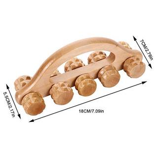 ELBBKG 10 Bánh Xe Bằng Gỗ Con Lăn Thư Giãn Tay Massage Dụng Cụ Vòm Tay Cầm Máy Mát Xa Cho Mặt Ne Đầu Chân Bấm Cơ Thư Giãn Mới