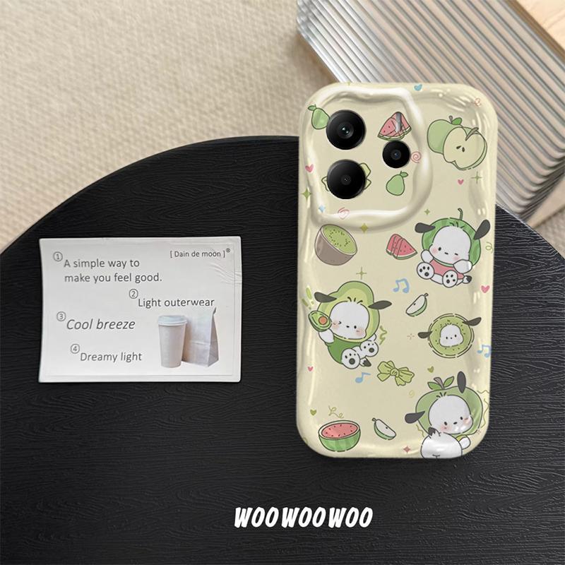 Vỏ Cho Redmi Note 14 4G 5G Phim Hoạt Hình Kem Sanrio Cặp Đôi Mềm TPU 3D Sóng Silicon Vỏ Điện Thoại