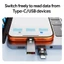Đầu đọc thẻ giao diện kép NAMA USB A và Type C Tương thích với thẻ TF 2TB và nhiều hệ điều hành