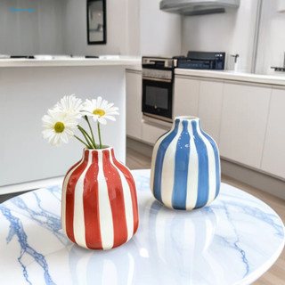 GH| Bình gốm trang trí nội thất tối giản Bình gốm sọc tay – Bình hoa trang trí nhỏ Boho Bắc Âu hiện đại cho phòng trong nhà Bếp Bàn bên trung tâm