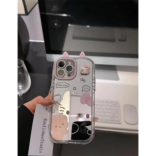 Thích hợp cho Vỏ điện thoại Apple 17ProMax kt Tai thỏ iPhone16 / 15Plus Vỏ sữa gương 14 / 1326.4.23