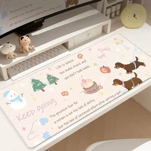 Thảm trải bàn lót chuột cỡ lớn hình vẽ tay tạo động lực dễ thương chống trượt mượt mà cho nữ sinh viên văn phòng học tập