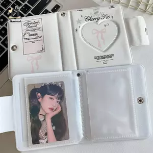 Kpop Photocards Binder Sweet Bow Album Ảnh Mini Photocard Giá Đỡ 3 Inch Trái Tim Tình Yêu Hình Hộp Đựng Mới