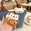 Ba lô mềm mại có khóa băng ma thuật, phù hợp làm quà tặng với hình gấu Rilakkuma