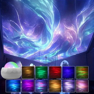 Aurora Đầy Sao Ánh Sáng Phía Bắc RGB Chiếu Đèn Ngủ USB Cắm Điều Khiển Từ Xa Máy Chiếu Đèn Khí Quyển Cho Phòng Trang Trí Tiệc