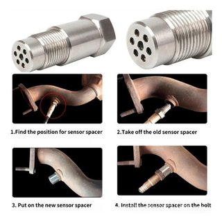 Bộ chuyển đổi cảm biến oxy Thép không gỉ M18x1.5 Sợi lọc Kiểm tra đèn động cơ Sửa ống xả ô tô