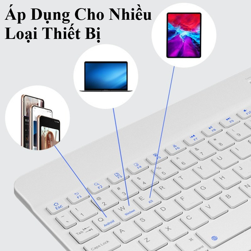 Bàn Phím Bluetooth 10 Inch,kèm Chuột RGB,màu Chuyển Sắc Cao Cấp, Dùng Cho điện Thoại/máy Tính Bảng/máy Tính Xách Tay