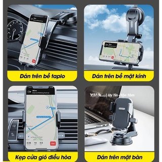 Giá Đỡ Điện Thoại Ô Tô Abs Chất Liệu Mạnh Nano Hút 360 Xoay Đa Năng Phù Hợp Chống Trượt Miếng Lót Bền