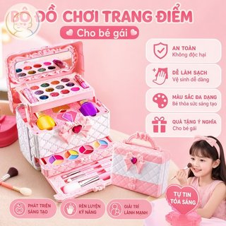Bộ trang điểm trẻ em Bộ đồ chơi Hộp mỹ phẩm an toàn gốc nước Đồ chơi Bộ quà tặng trang điểm công chúa