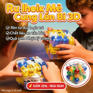 3D Rubik Cube Mê Cung Bóng An Toàn Chất Liệu ABS Trẻ Em Logic Huấn Luyện Tư Duy Xếp Hình Phát Triển Trí Não