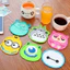 Lót ly silicon, miếng lót cốc, đế lót ly nhựa dẻo hoạt hình dễ thương chống trượt