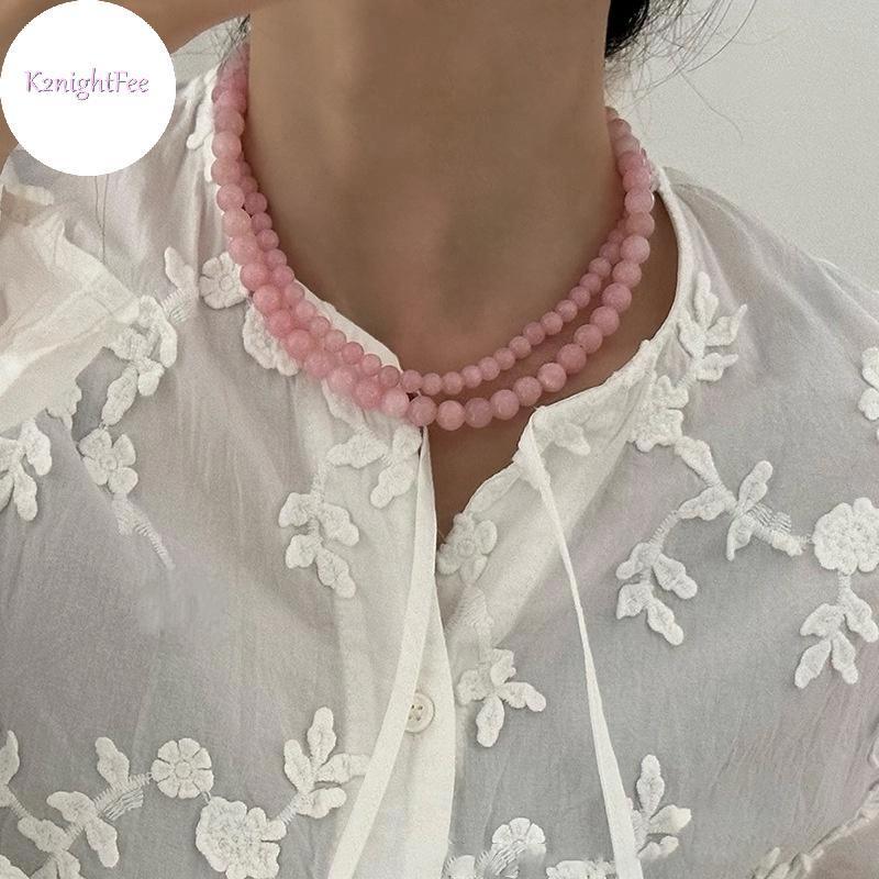 K2nightFee Choker Đá Tự Nhiên Hồng Xanh - Phù Hợp Tiệc Và Hàng Ngày | Quà Tặng Việt Nam