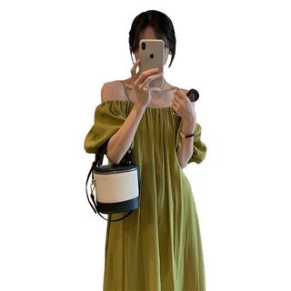 Fat MM Summer phiên bản Hàn Quốc dáng rộng, style Pháp, off-shoulder, size lớn