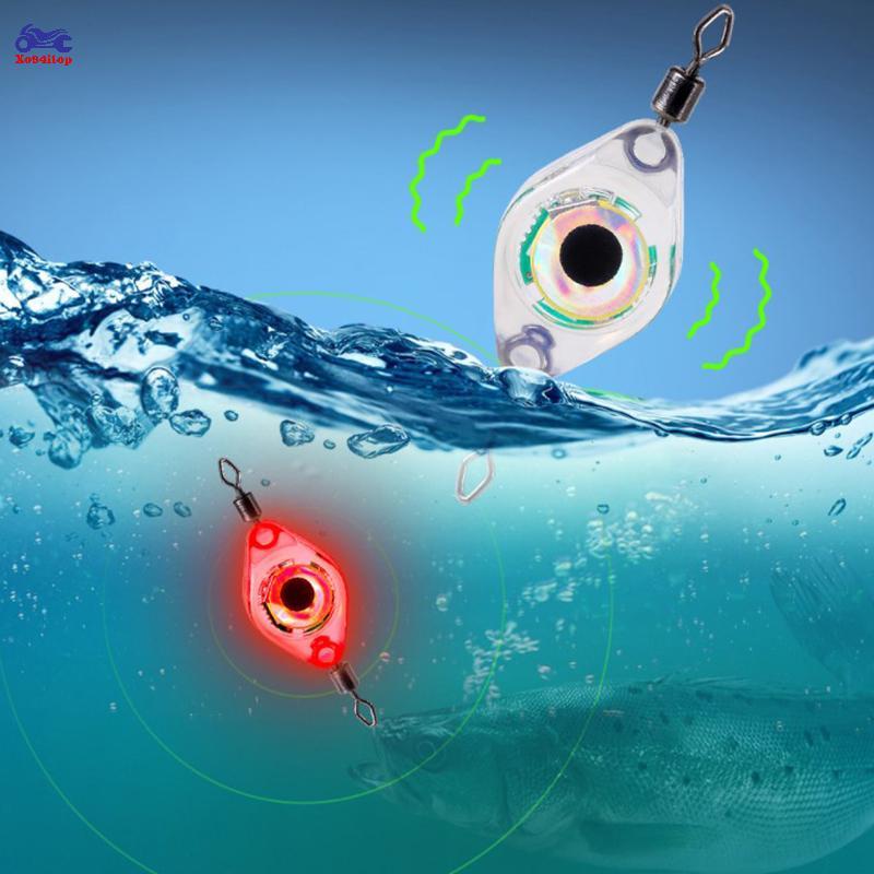 XOITOP Đèn LED cá mini - Mồi câu cá dưới nước hình mắt cá mực dạ quang