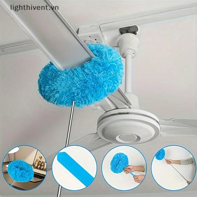 [lighthivent] Quạt trần sợi nhỏ mở rộng Bàn chải làm sạch có thể tái sử dụng lên đến 80cm để làm sạch dễ dàng tại nhà (VN)