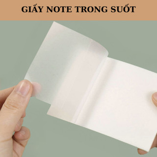 Giấy ghi chú trong suốt, chống thấm nước, tự dính; thích hợp để ghi chú và vẽ; có thể tái sử dụng.