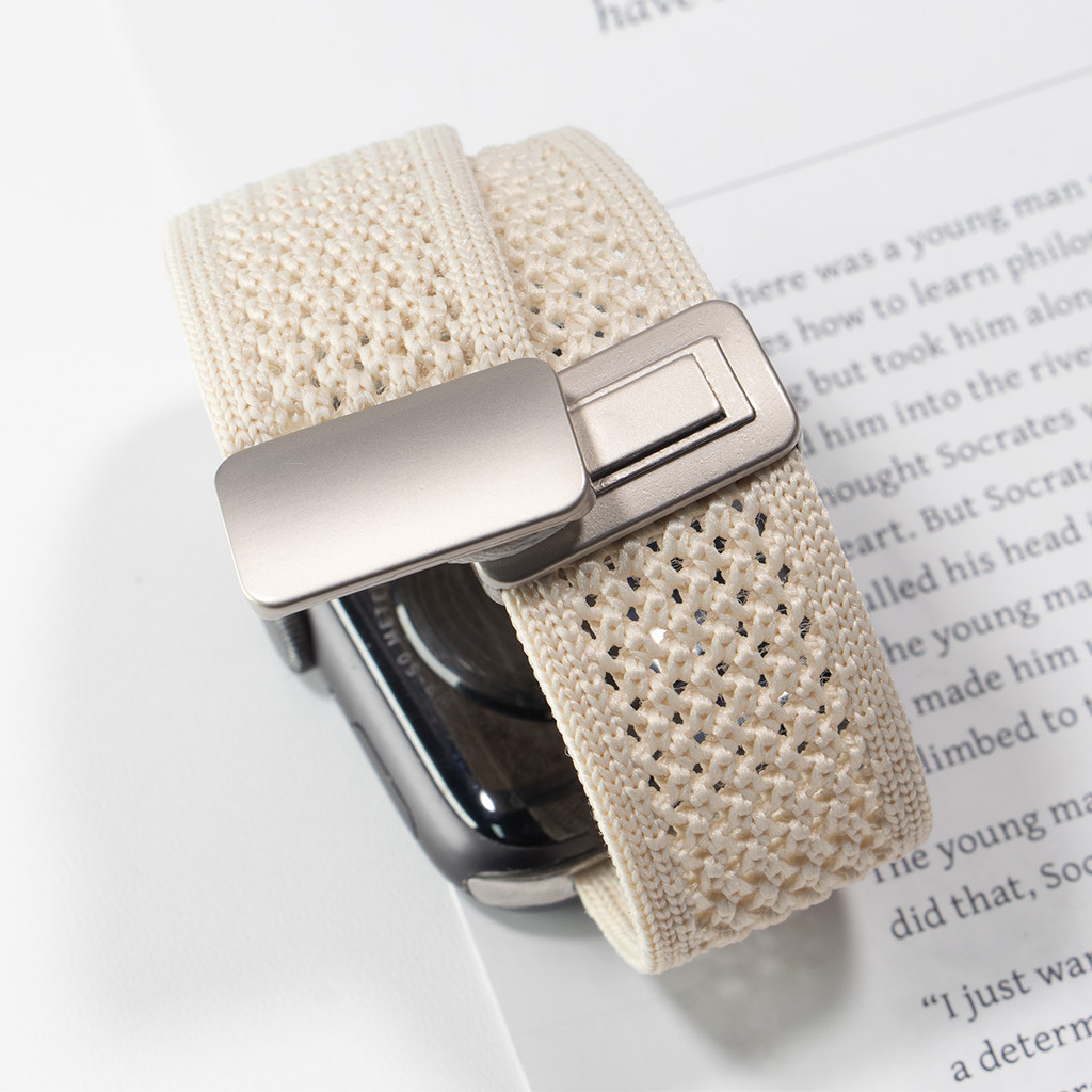 Dây đeo từ tính Nylon tương thích cho Apple Watch Series11 / 10 46 42mm Ultra3 / 2 / 1 49mm 9 7 8 6 5 4 45mm 41 44 40mm