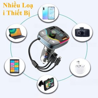Bộ sạc xe hơi di động Bluetooth Fast PD Type C 20W 3 1A Âm thanh không dây Du lịch nhỏ gọn