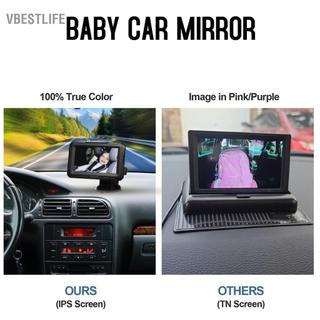 VBESTLIFE Gương Ô Tô Cho Bé Camera 1080P Với Màn Hình 4.3 IPS Tầm Nhìn Ban Đêm Có Thể Điều Chỉnh Góc Nhìn Rộng Cho Trẻ Sơ Sinh Trẻ Em Thú Cưng