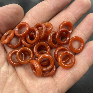 Vòng Ngọc Đỏ Ngọc Ngọc Lỗ Lớn, Vòng Tròn Ngọc Chạy, Phụ Kiện Vòng Tay DIY