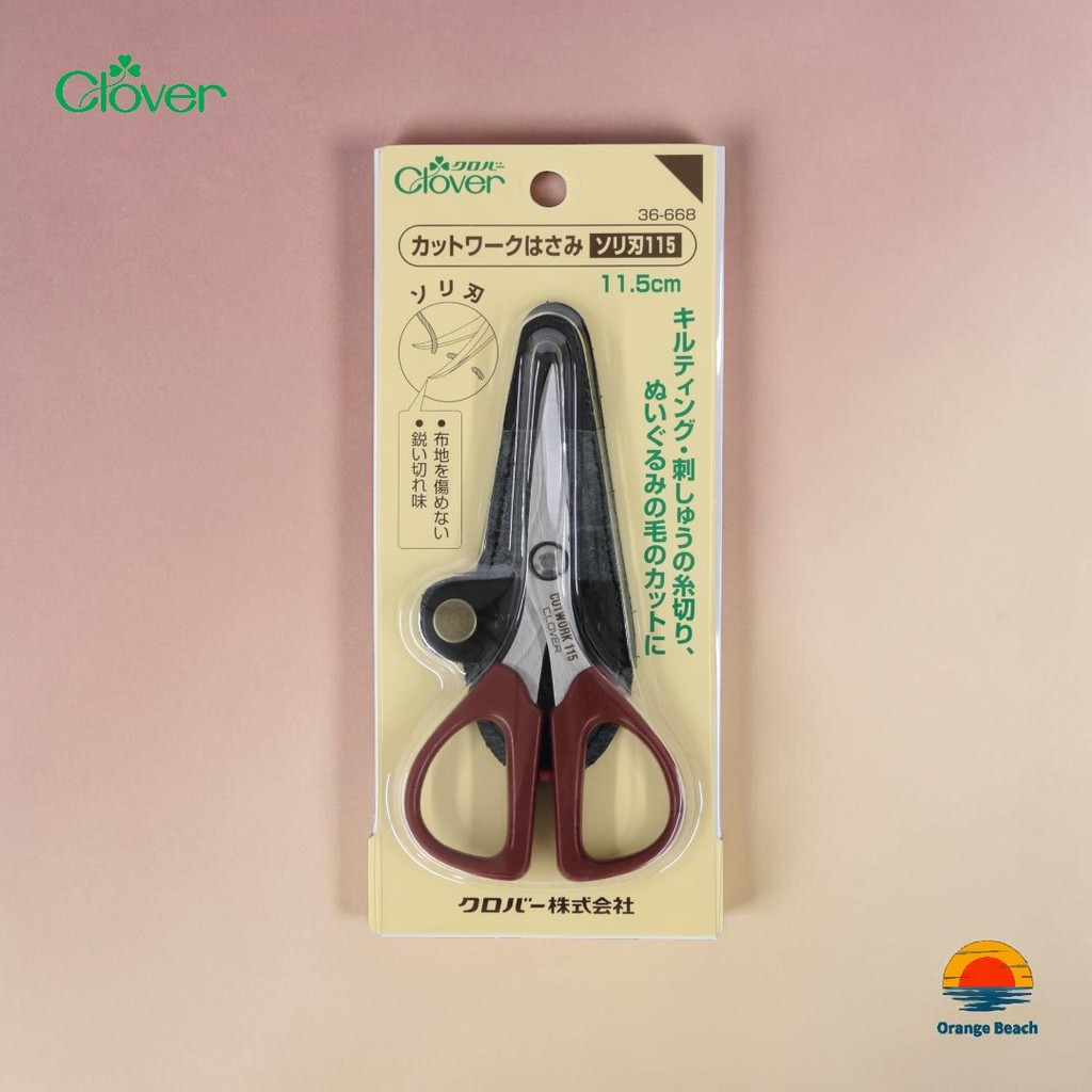 Clover Keo Cutwork Luoi Cong 115mm Nhat Ban/36-668/Thep Khong Gi/Bao Da/Cat Vai Chinh Xac