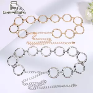 Tweehuj Thời Trang Sang Trọng Nữ Dây Xích Kim Loại Lớn Vòng Kim Loại Dây Thắt Lưng Đầm Váy Váy Nữ Trang Trí Thắt Lưng VN
