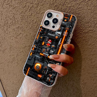 Ốp Điện Thoại Cơ Khí Tương Thích Cao Cấp iPhone 7Plus 16Pro Chống Mài Mòn 14Plus 13Pro 15ProMax 12ProMax Hợp Thời Trang 11 XSMAX 17PROMAX Vỏ Bảo Vệ Chống Sốc Chống Sốc