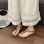 Dép xỏ ngón Bohemian dành cho nữ, thích hợp cho kỳ nghỉ và mặc ngoài trời, thiết kế mũi tròn