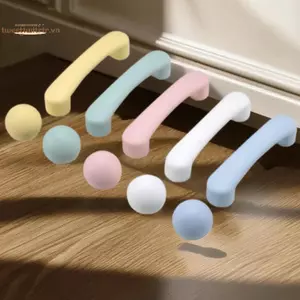 TRTR Phong Cách Bắc Âu Gốm Trẻ Em Phòng Tủ Tay Cầm Macaron Tròn Đầy Màu Sắc Ngăn Kéo Núm Và Kéo Đồ Nội Thất Trẻ Em Tay Cầm VN