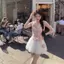 Váy Pettiskirt mùa xuân hè 2026 Váy chữ a dành cho nữ cạp cao ôm hơn Váy xếp li mỏng hơn Nhìn ngắn phù hợp