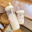 TRTR 500 / 850ml Chai Nước Trái Cây Sữa Cốc Nhựa Có Nắp Ống Hút Bong Bóng Trà Cà Phê Trong Suốt Dung Tích Lớn Drinkware VN