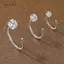 AqToCna 1 Thép Không Gỉ CZ Xuyên Bông Tai Bông Tai Xương Tai Sụn Xoắn Tragus Daith Conch Rook Hoop Bông Tai Nữ Trang Sức Cơ Thể AqToCna