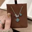 Ánh Sáng Pháp Sang Trọng Retro Cảm Giác Cao Cấp Paraiba Passepartout Vòng Cổ Bốn Lá Kim Cương-Study Tất Cả Trận Đấu Sang Trọng Cla