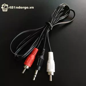 Ge 1.2m 3.9 Feet 3.5mm Cắm Ja Sang 2RCA Nam Cáp Âm Thanh Bộ Chia Điện Thoại Cho Loa n