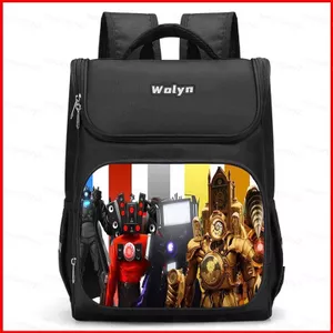 Skibidi Nhà Vệ Sinh Âm Thanh Người Ba Lô Cho Học Sinh Dung Tích Lớn Nhẹ Đa Năng Nữ Hoạt Hình Schoolbag
