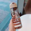 Cốc nước tiện dụng di động bằng nhựa có quy mô Bình nước thể thao dung tích lớn Nam Nữ sinh viên Thể dục Space Cup IBMR