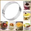 10 Chiếc Tròn Thép Không Gỉ Tart Nhẫn Tháp Bánh Khuôn Đục Lỗ Bánh Mousse Nhẫn, 8cm